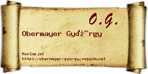 Obermayer György névjegykártya