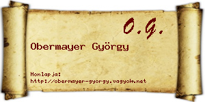 Obermayer György névjegykártya