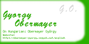 gyorgy obermayer business card