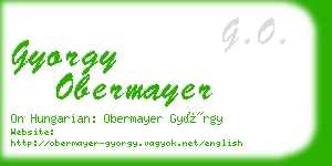 gyorgy obermayer business card